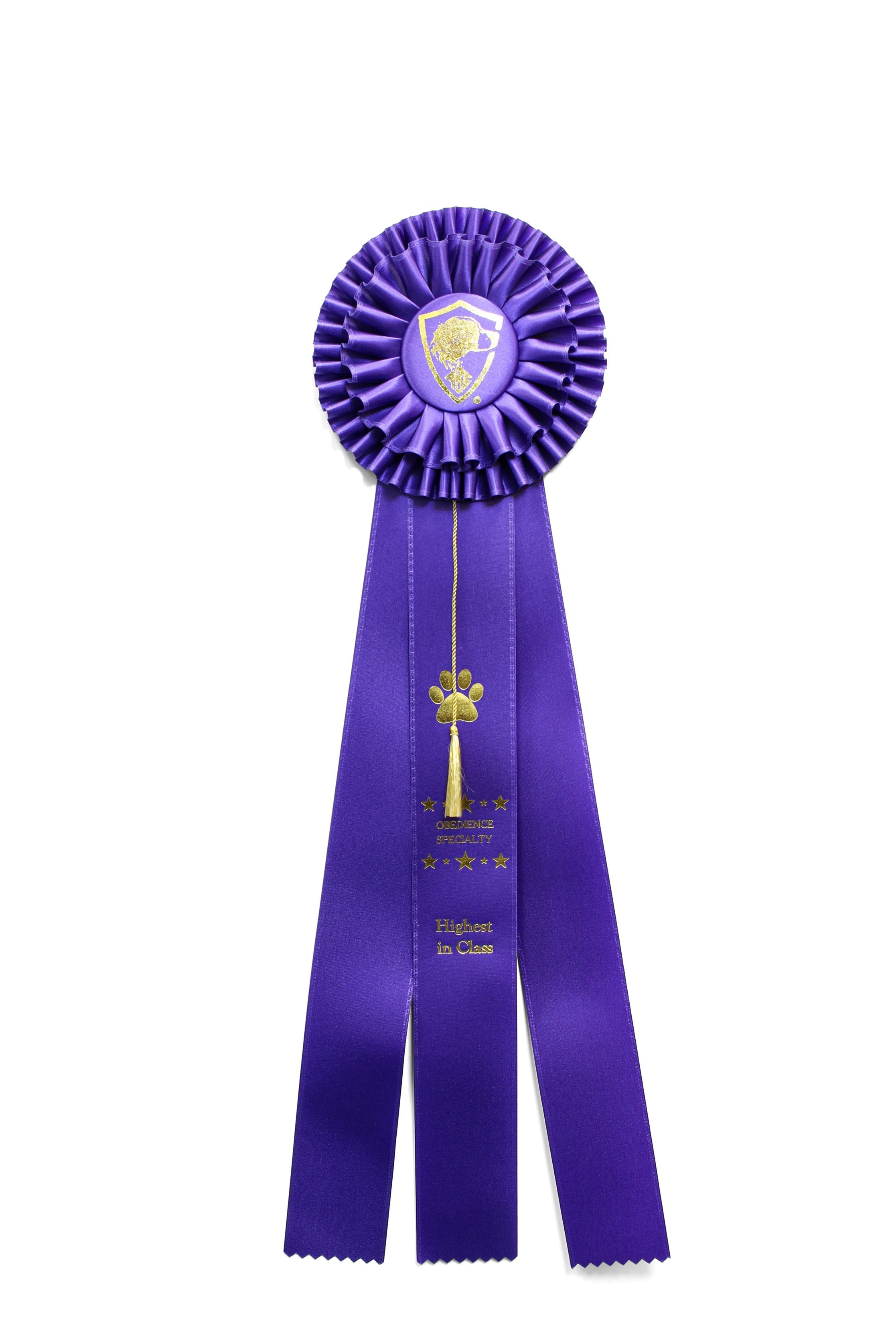 203D - Deluxe Tassel Double Pleat Rosette (21" Overall)