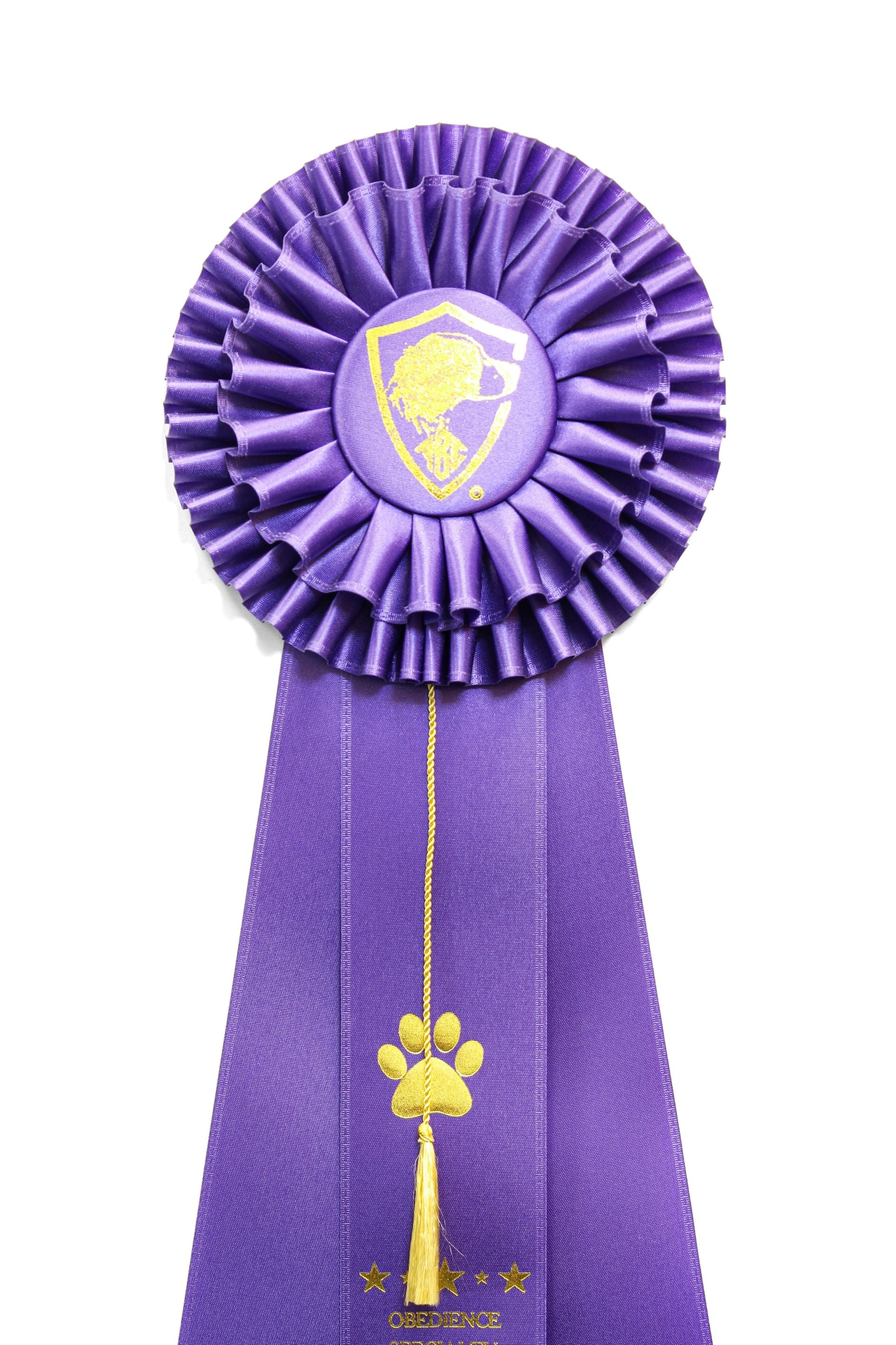 203D - Deluxe Tassel Double Pleat Rosette (21" Overall)