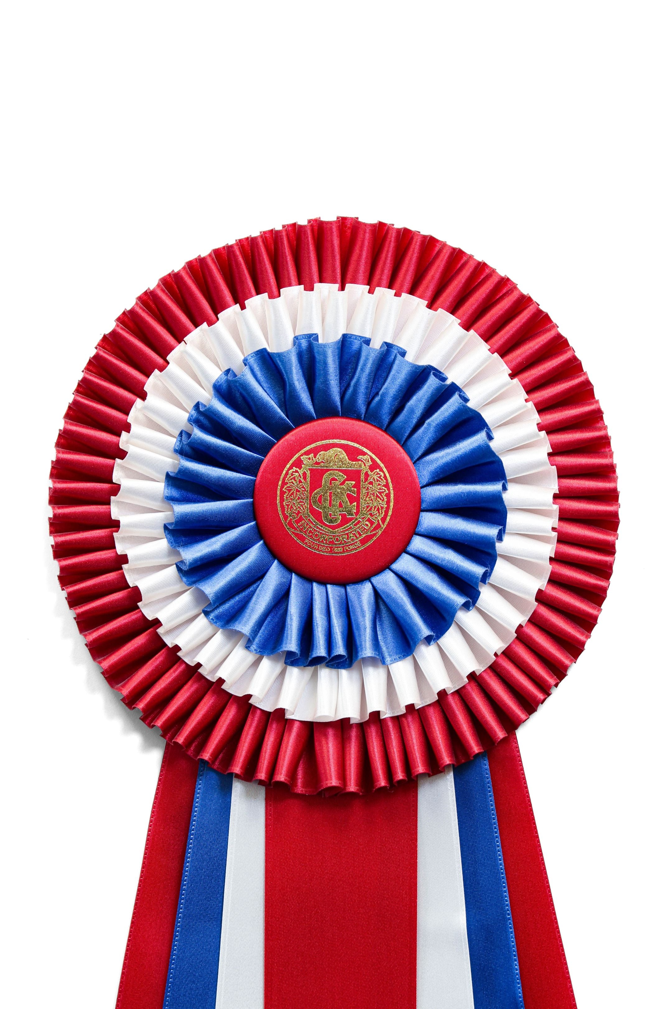 307 - Triple Pleat Seven Streamer Rosette (28" Overall)