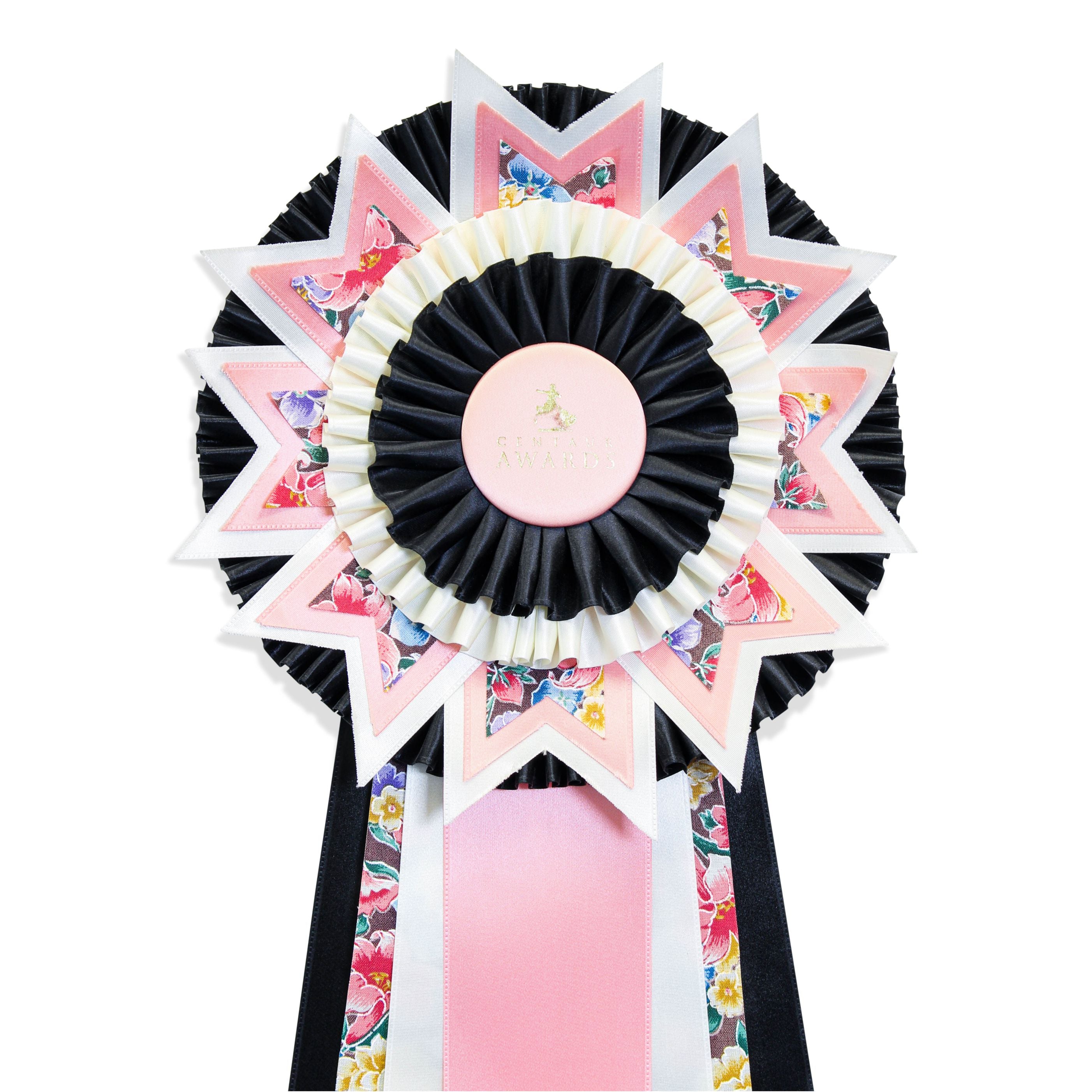 FL8 - Majestic Triple Layer Flag Rosette (28" Overall)