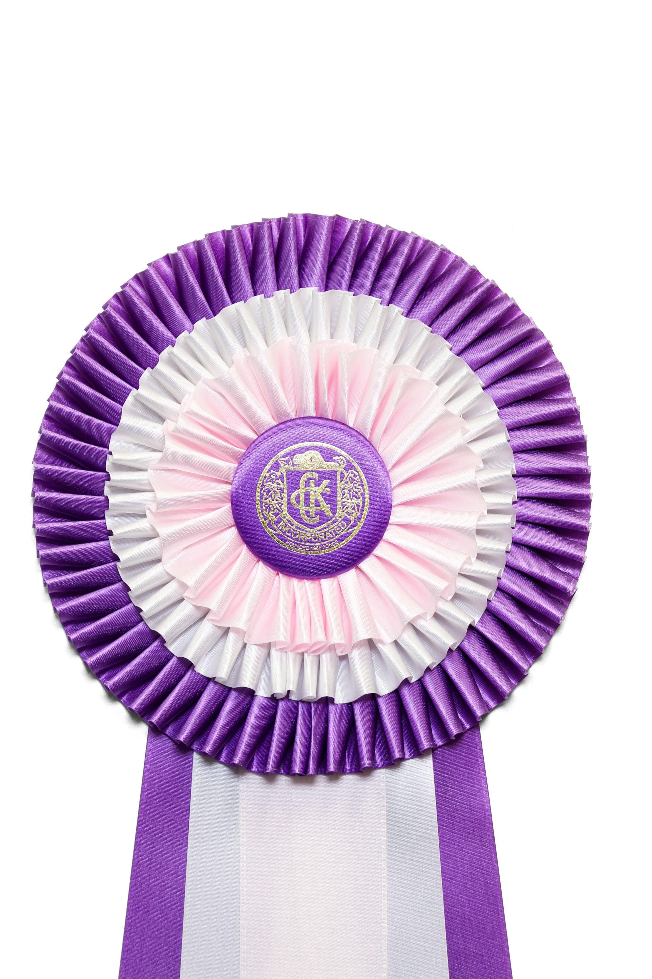 305 - Triple Pleat Five Streamer Rosette (28" Overall)