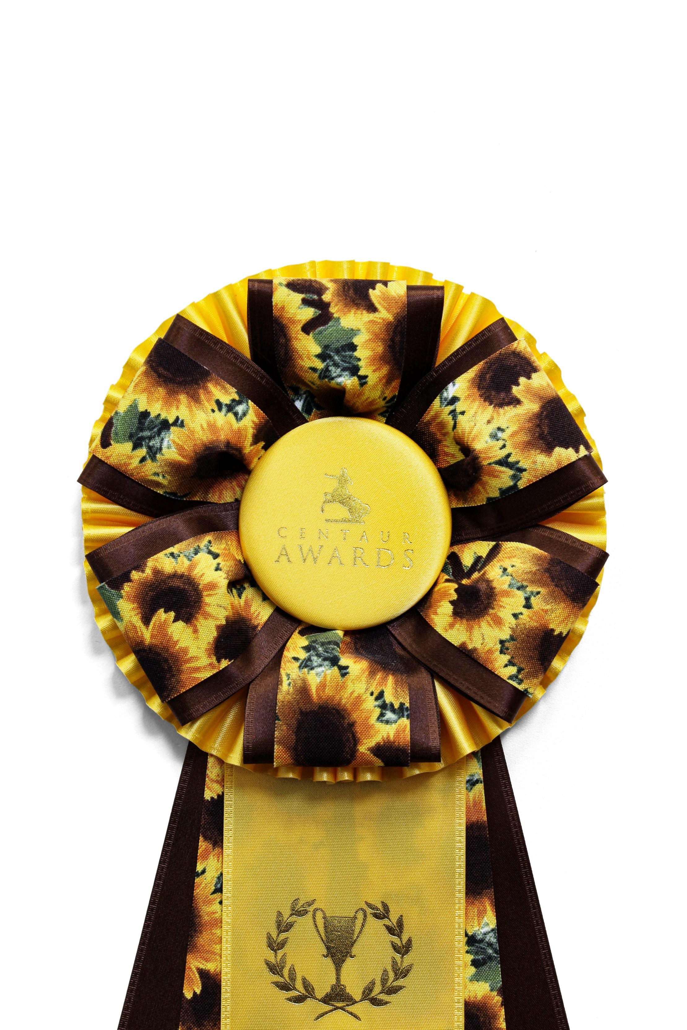 PP1P - Six Petal & Pleat Five Streamer Rosette (18.5" Overall)